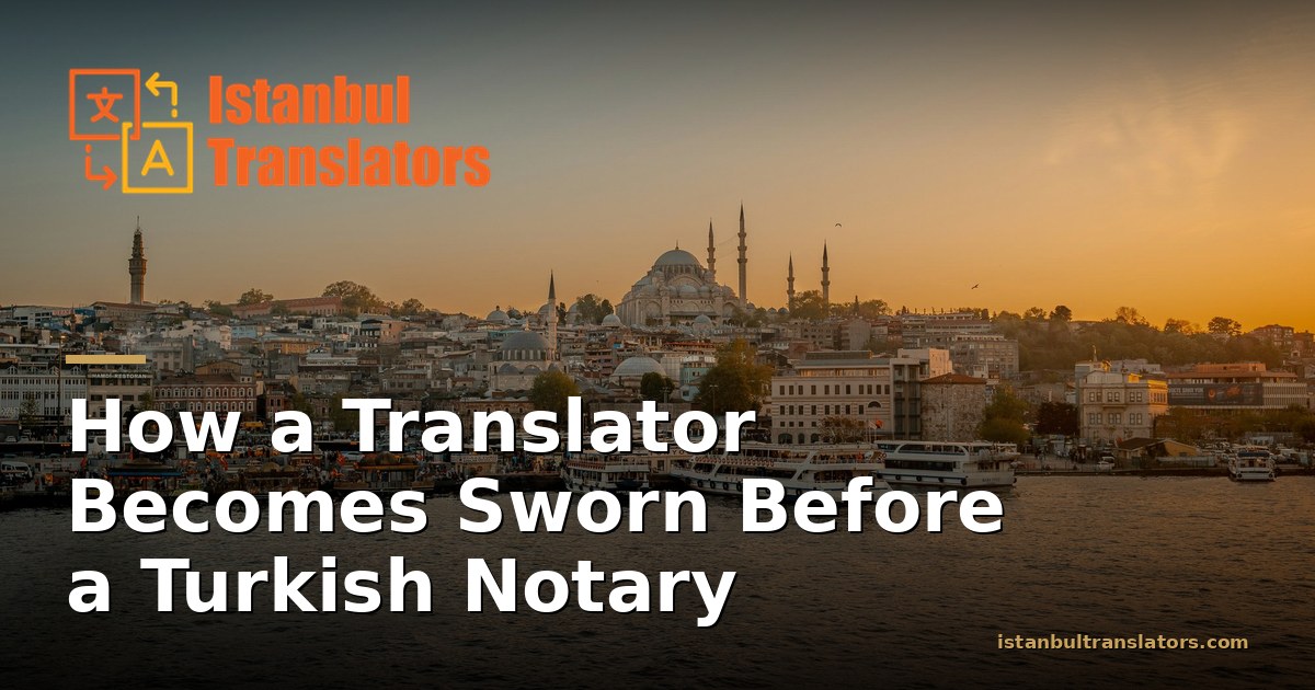 How a Translator Becomes Sworn Before a Turkish Notary