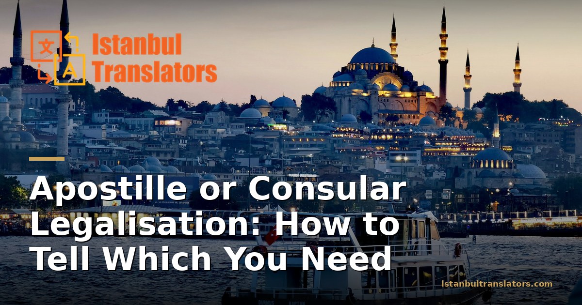 Apostille or Consular Legalisation: How to Tell Which You Need