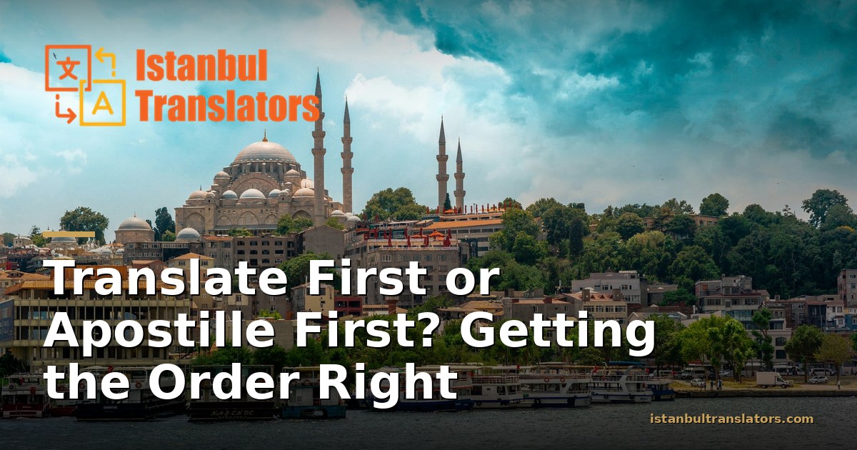 Translate First or Apostille First? Getting the Order Right