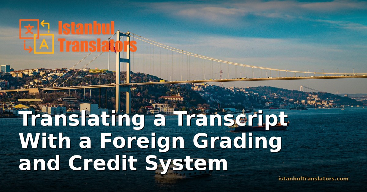 Translating a Transcript With a Foreign Grading and Credit System